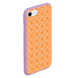Чехол iPhone 7/8 матовый Абстракция - оранжевые зонтики, цвет: 3D-сиреневый — фото 2
