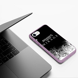 Чехол iPhone 7/8 матовый Ассасинс крид Мираж лес, цвет: 3D-сиреневый — фото 2