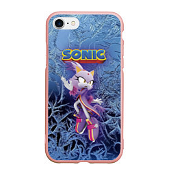 Чехол iPhone 7/8 матовый Blaze the Cat - Mario & Sonic Rio 2016 Olimpic Gam, цвет: 3D-светло-розовый