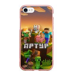 Чехол iPhone 7/8 матовый Артур Minecraft