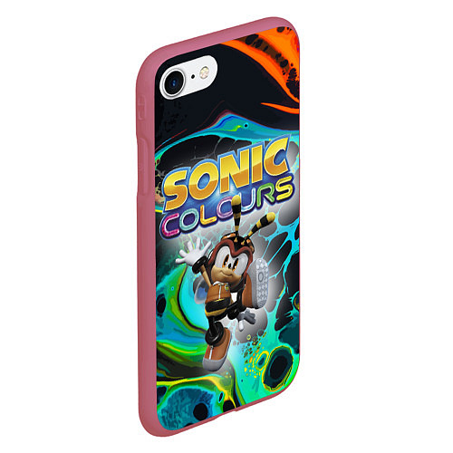 Чехол iPhone 7/8 матовый Charmy Bee - Sonic - Video game / 3D-Малиновый – фото 2