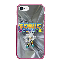 Чехол iPhone 7/8 матовый Silver Hedgehog - Sonic - Video Game, цвет: 3D-малиновый