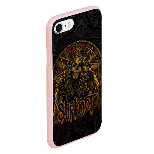 Чехол iPhone 7/8 матовый Slipknot - death / 3D-Светло-розовый – фото 2