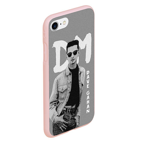 Чехол iPhone 7/8 матовый Dave Gahan - Depeche Mode / 3D-Светло-розовый – фото 2