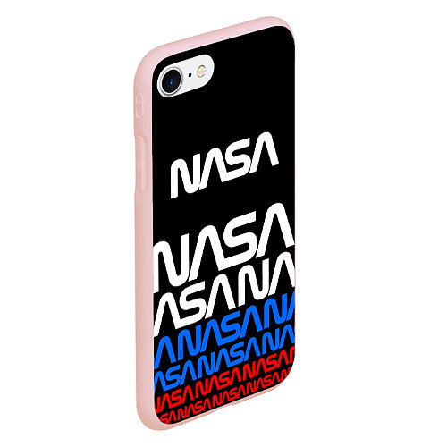 Чехол iPhone 7/8 матовый Nasa gпаттерн / 3D-Светло-розовый – фото 2