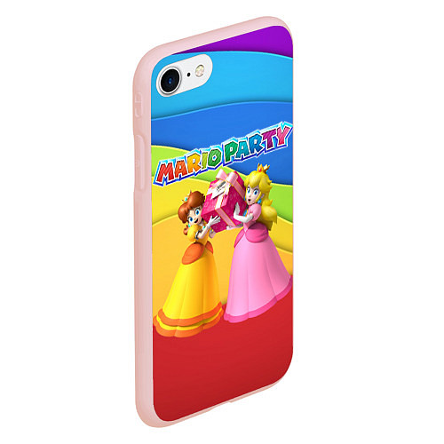 Чехол iPhone 7/8 матовый Mario Party - Nintendo / 3D-Светло-розовый – фото 2