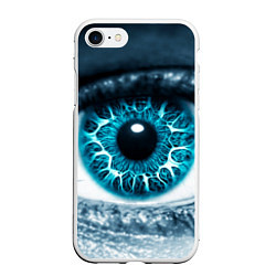 Чехол iPhone 7/8 матовый Инопланетный глаз, цвет: 3D-белый