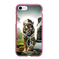 Чехол iPhone 7/8 матовый Кибернетический тигр
