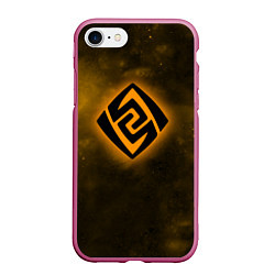 Чехол iPhone 7/8 матовый ГЕО элемент Genshin Impact, цвет: 3D-малиновый