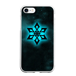 Чехол iPhone 7/8 матовый КРИО элемент Genshin Impact, цвет: 3D-белый
