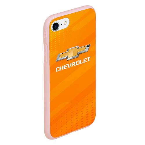 Чехол iPhone 7/8 матовый Chevrolet абстракция / 3D-Светло-розовый – фото 2