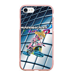 Чехол iPhone 7/8 матовый Принцесса Персик гонщица - Mario Kart 8 Deluxe, цвет: 3D-светло-розовый