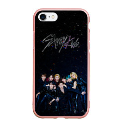 Чехол iPhone 7/8 матовый Stray Kids boy band, цвет: 3D-светло-розовый