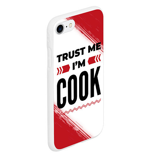 Чехол iPhone 7/8 матовый Trust me Im cook white / 3D-Белый – фото 2