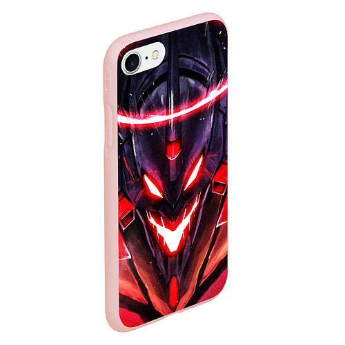 Чехол iPhone 7/8 матовый Evangelion: Eva 01 / 3D-Светло-розовый – фото 2