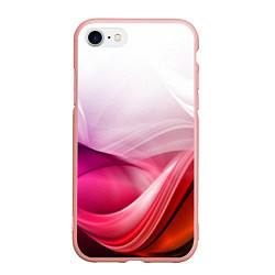 Чехол iPhone 7/8 матовый Кремовый дизайн, цвет: 3D-светло-розовый