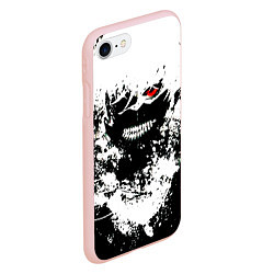 Чехол iPhone 7/8 матовый Tokyo Ghoul Kaneki Ken paint, цвет: 3D-светло-розовый — фото 2