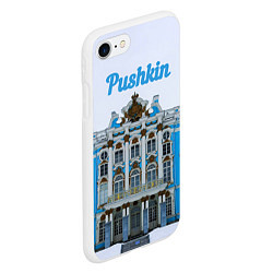 Чехол iPhone 7/8 матовый Город Пушкин : Екатерининский дворец, цвет: 3D-белый — фото 2