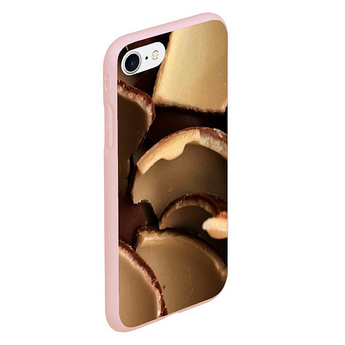 Чехол iPhone 7/8 матовый Кусочки шоколадных яйиц / 3D-Светло-розовый – фото 2