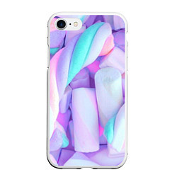 Чехол iPhone 7/8 матовый Необычные конфеты, цвет: 3D-белый