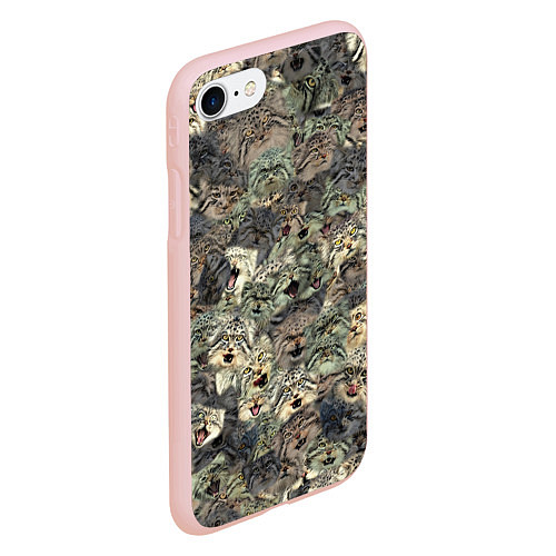 Чехол iPhone 7/8 матовый Мануловый камуфляж / 3D-Светло-розовый – фото 2