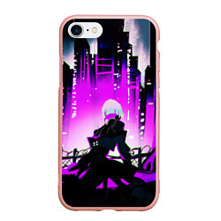 Чехол iPhone 7/8 матовый Люси из аниме Cyberpunk Edgerunners, цвет: 3D-светло-розовый