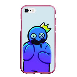 Чехол iPhone 7/8 матовый Blue Rainbow Friends, цвет: 3D-малиновый