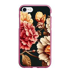 Чехол iPhone 7/8 матовый Цветы в стиле рококо