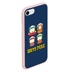 Чехол iPhone 7/8 матовый South park космонавты, цвет: 3D-светло-розовый — фото 2