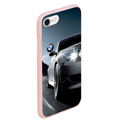 Чехол iPhone 7/8 матовый Бэха на скорости на горной дороге / 3D-Светло-розовый – фото 2