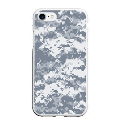 Чехол iPhone 7/8 матовый UCP камуфляж США, цвет: 3D-белый