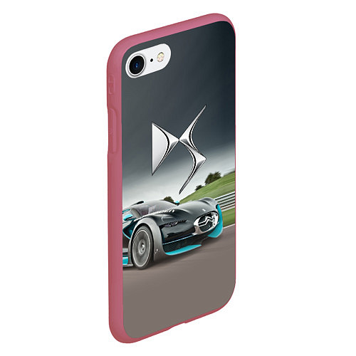 Чехол iPhone 7/8 матовый Citroen DS Spirit - скоростной режим / 3D-Малиновый – фото 2