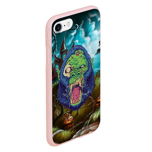 Чехол iPhone 7/8 матовый Зомби горилла / 3D-Светло-розовый – фото 2