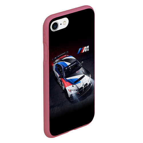 Чехол iPhone 7/8 матовый BMW M4 GT4 - M Performance - Motorsport / 3D-Малиновый – фото 2