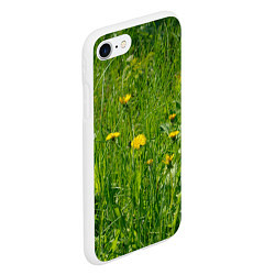 Чехол iPhone 7/8 матовый Солнечные одуванчики, цвет: 3D-белый — фото 2