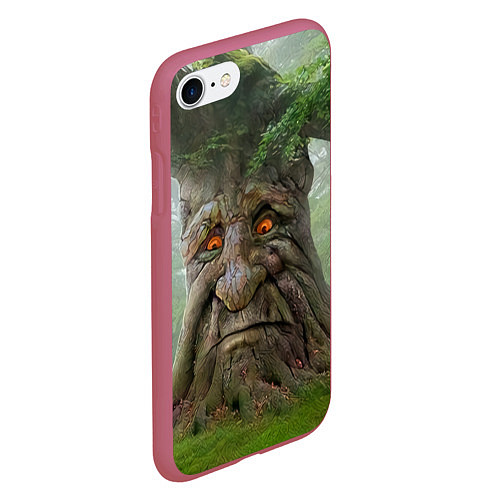 Чехол iPhone 7/8 матовый Мудрое таинственное дерево / 3D-Малиновый – фото 2
