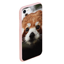 Чехол iPhone 7/8 матовый Малая панда, цвет: 3D-светло-розовый — фото 2