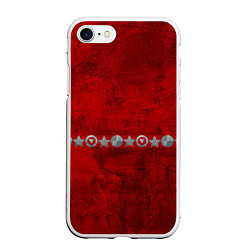 Чехол iPhone 7/8 матовый Красный градиент