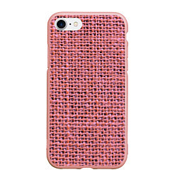 Чехол iPhone 7/8 матовый Вязка, цвет: 3D-светло-розовый