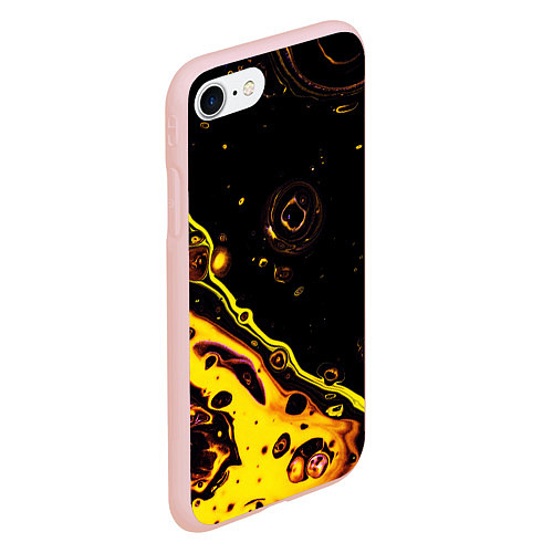 Чехол iPhone 7/8 матовый Золотая вода / 3D-Светло-розовый – фото 2