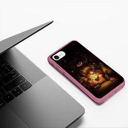 Чехол iPhone 7/8 матовый Book nightmares, цвет: 3D-малиновый — фото 2