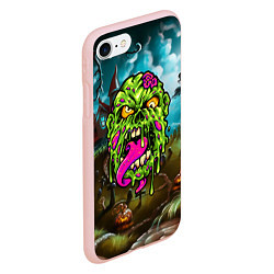 Чехол iPhone 7/8 матовый Монстр - лизун, цвет: 3D-светло-розовый — фото 2
