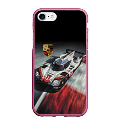 Чехол iPhone 7/8 матовый Porsche - racing team - motorsport