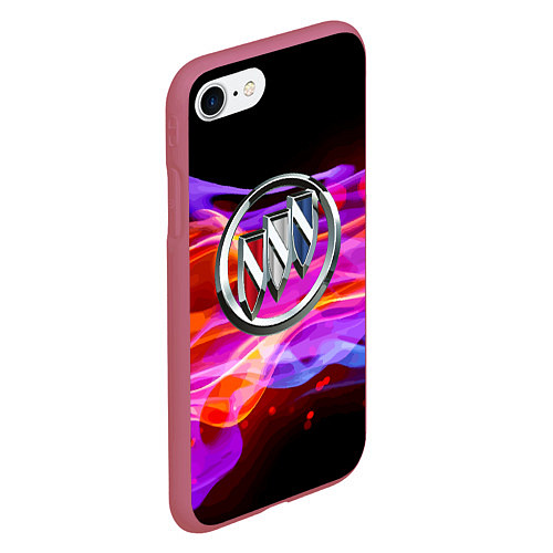 Чехол iPhone 7/8 матовый Buick - emblem - element / 3D-Малиновый – фото 2