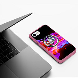 Чехол iPhone 7/8 матовый Buick - emblem - element, цвет: 3D-малиновый — фото 2