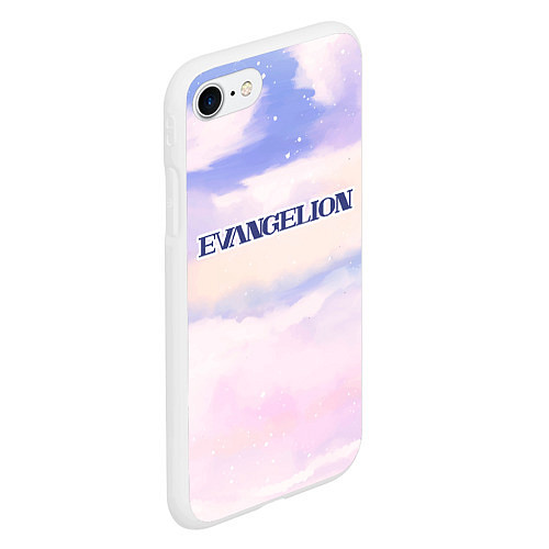 Чехол iPhone 7/8 матовый Evangelion sky clouds / 3D-Белый – фото 2