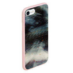 Чехол iPhone 7/8 матовый Туман и тьма в абстракции, цвет: 3D-светло-розовый — фото 2