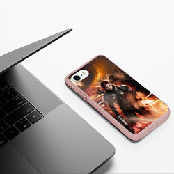 Чехол iPhone 7/8 матовый Mass Effect N7 - Jane Shepard, цвет: 3D-светло-розовый — фото 2