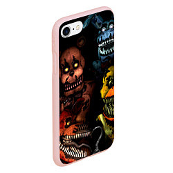 Чехол iPhone 7/8 матовый Five Nights at Freddys, цвет: 3D-светло-розовый — фото 2