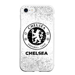Чехол iPhone 7/8 матовый Chelsea с потертостями на светлом фоне, цвет: 3D-белый